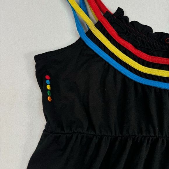 Coogi Babydoll Sleeveless Top Womens Size Medium Black Red Yellow Blue - Picture 12 of 12
